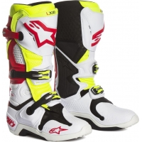 Botas alpinestars tech 10 branco/vermelho 2018