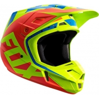 Capacete fox v2 nirv amarelo/azul