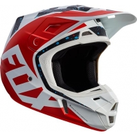 Capacete fox v2 nirv vermelho/branco