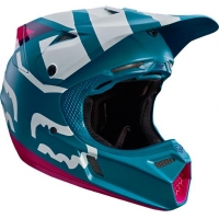 Capacete fox v3 creo teal azul