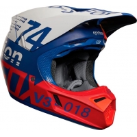 Capacete fox v3 draftr azul 2018