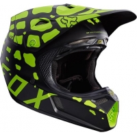 Capacete fox v3 grav preto/amarelo