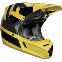 Capacete fox v3 preest amarelo/preto 2018