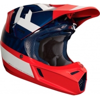 Capacete fox v3 preest azul/vermelho 2018