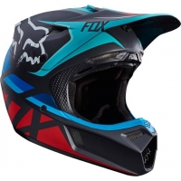 Capacete fox v3 seca cinzento/vermelho