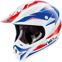 Capacete nau crank n45 branco/azul/verm.