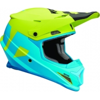 Capacete thor sector level azul/verde fluor