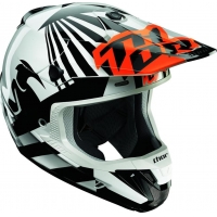 Capacete thor verge dazz preto/branco/laranja