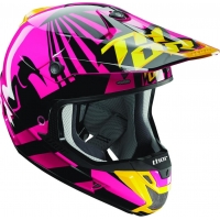 Capacete thor verge rosa/preto/amarelo