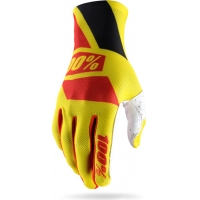 Luvas 100% celium amarelo/vermelho