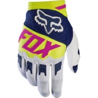 Luvas fox dirtpaw azul/branco