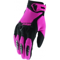 Luvas thor spect preto/rosa fluor