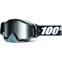 Óculos 100% racecraft abyss black lente espelhada prata