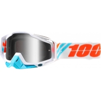 Óculos 100% racecraft calculus ice lente espelhada silver