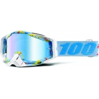 Óculos 100% racecraft hyperloop lente espelhada azul