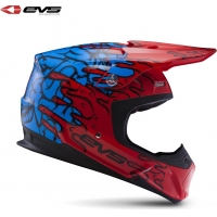 Capacete evs t5 ecto vermelho/azul