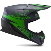 Capacete evs t5 works cinza matte/verde/preto