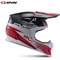 Capacete evs t5 works preto/branco/vermelho