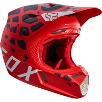 Capacete fox v3 grav vermelho