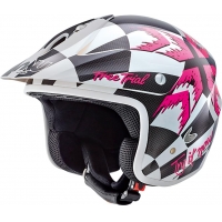 Capacete nau free trial n400 branco/rosa