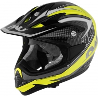 Capacete nau mx raid preto/ama. fluor