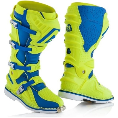 Botas acerbis x-move 2.0 amarelo/azul 2018