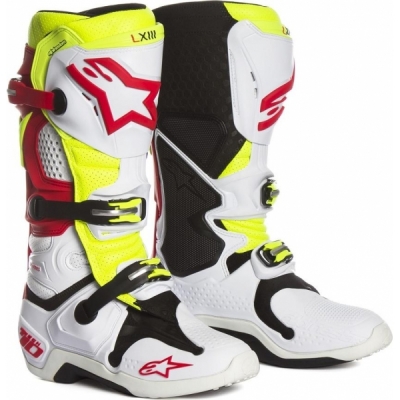 Botas alpinestars tech 10 branco/vermelho 2018