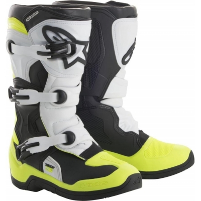 Botas alpinestars tech 3s crianÇa preto/branco/ama. 2018