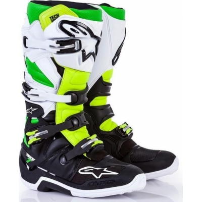 Botas alpinestars tech 7 preto/verde 2018