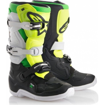 Botas alpinestars tech 7s crianÇa preto/branco/ama. 2018