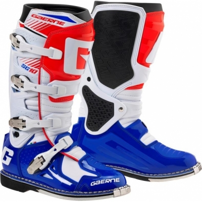 Botas gaerne mx sg 10 branco/azul/vermelho