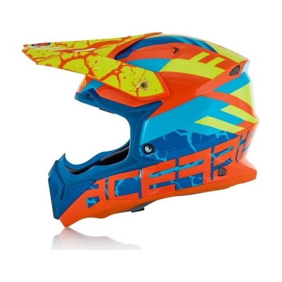 Capacete acerbis impact 3.0 laranja/azul 2018