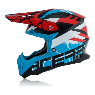 Capacete acerbis impact 3.0 preto/azul 2018