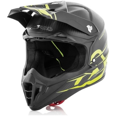 Capacete acerbis impact carbon preto/amarelo 2018