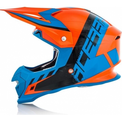 Capacete acerbis profile 4 laranja/azul 2018