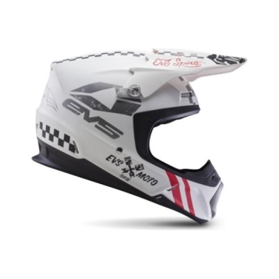 Capacete evs t5 fury branco matte