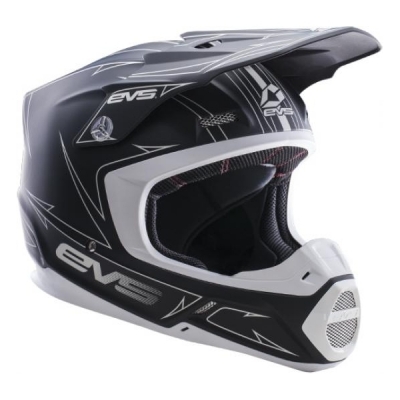 Capacete evs t5 pinner preto matte/branco