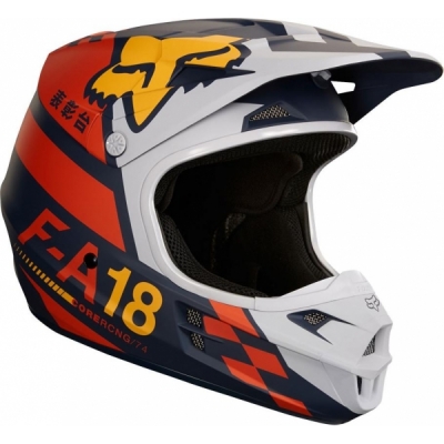 Capacete fox v1 sayak laranja 2018