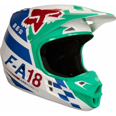 Capacete fox v1 sayak verde 2018