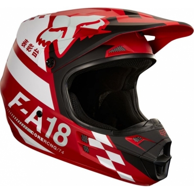 Capacete fox v1 sayak vermelho 2018