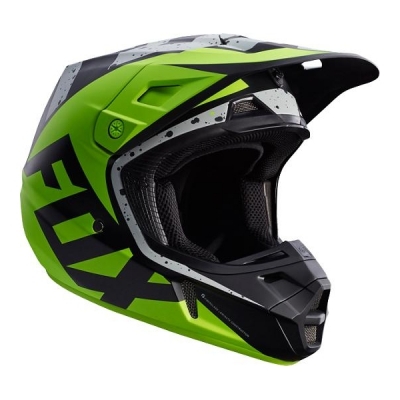 Capacete fox v2 nirv cinzento/amarelo