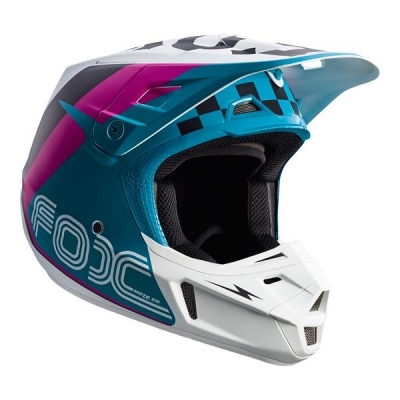 Capacete fox v2 rohr teal