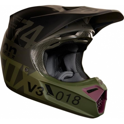 Capacete fox v3 draftr charcoal 2018