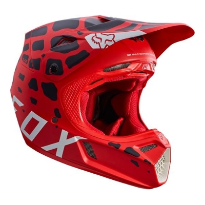 Capacete fox v3 grav vermelho