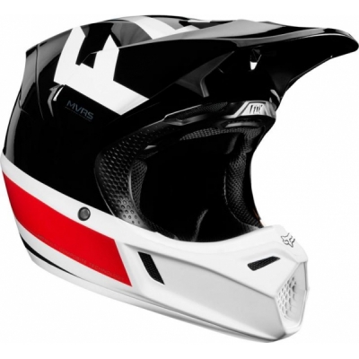 Capacete fox v3 preest preto/verm. 2018