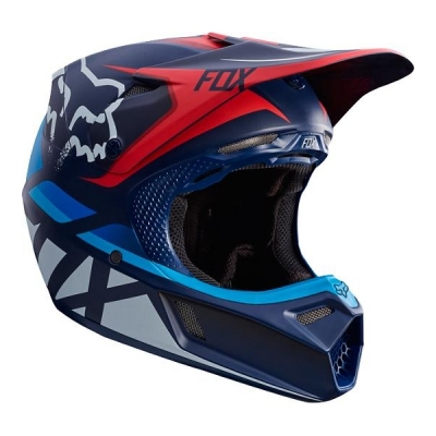 Capacete fox v3 seca azul