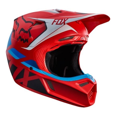 Capacete fox v3 seca vermelho