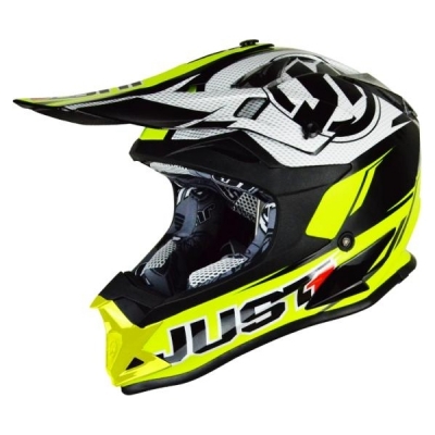 Capacete just1 j32 pro rave neon amarelo/preto