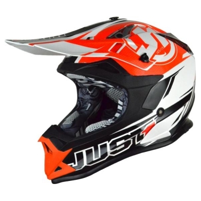 Capacete just1 j32 pro rave preto/laranja