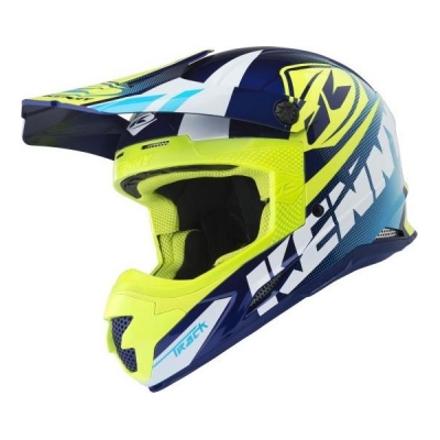 Capacete kenny track azul/ama. fluor 2018